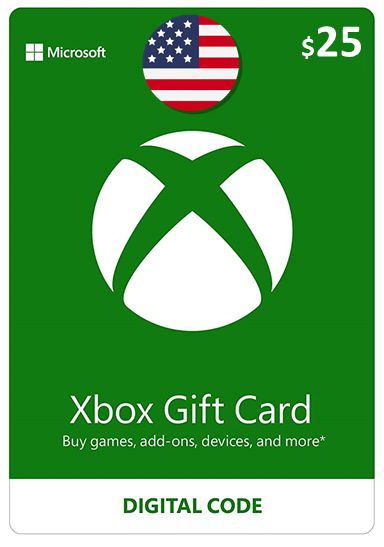 Пополнение кошелька Xbox, регион US, 25 US