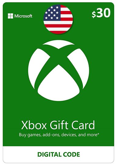 Пополнение кошелька Xbox, регион US, 30 US
